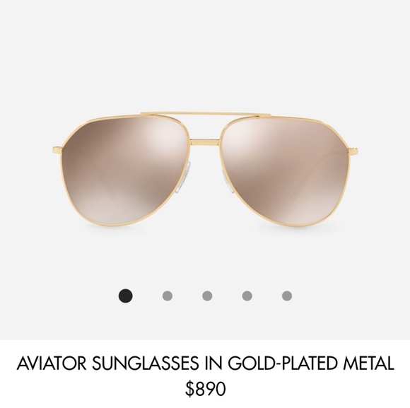 Dolce & Gabbana Gold Plated Aviators